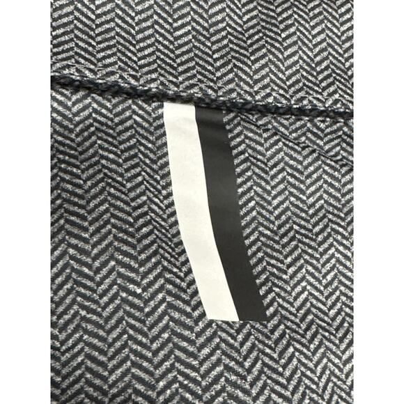 Rhoback M Black Gray Chevron Herring Bones Polo Shirt Athleisure Relax Golf - Picture 10 of 10